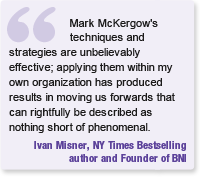 Quote - Mark McKergow's techniques and strategies are unbelievably effective, applying them within my own organization has produced results in moving us forwards that can rightfully be described as nothing short of phenomenal - Ivan Misner, NY Times Bestselling author and Founder of BNI